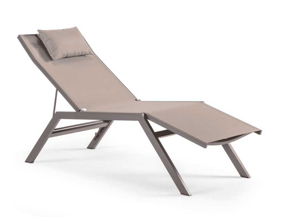 ležaljka Acapulco s antracit postoljem i taupe tekstilom