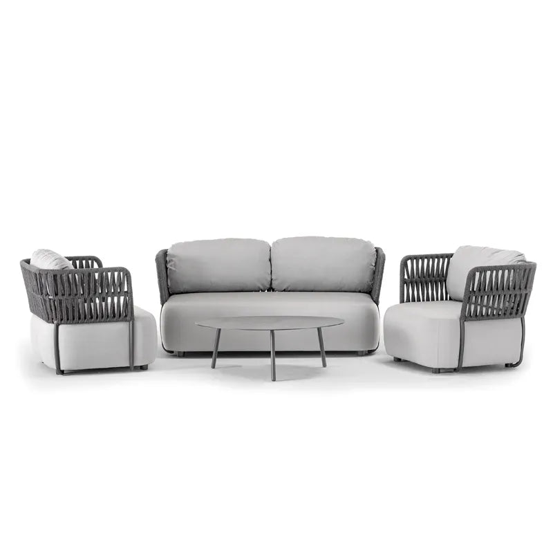 Set Soft s crnim postoljem i tamnosivim užetom