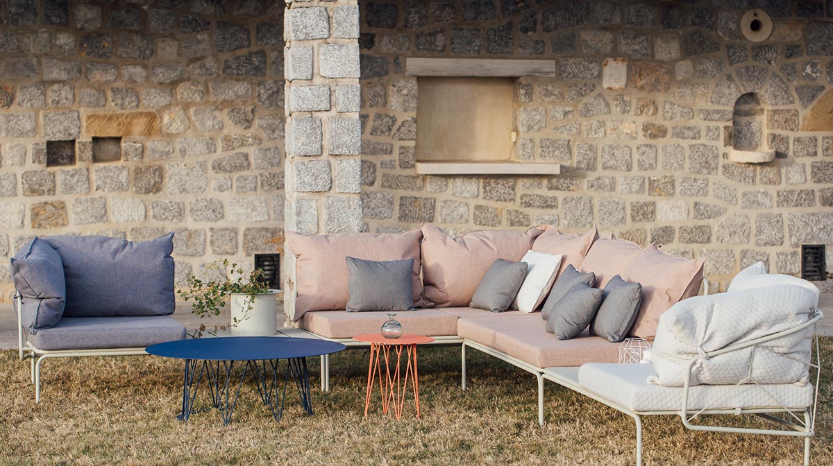 modularna sofa ataman kutni lijevi element u dvorištu