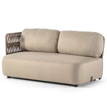 Set Soft Modular s antracit postoljem i smeđim užetom, dvosjed